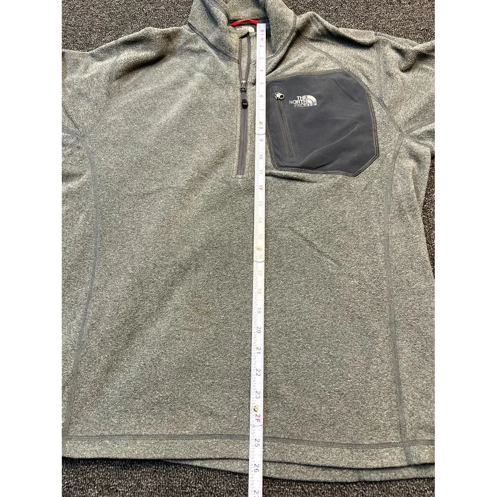 The North Face Sweatshirt Mens Medium Gray Fleece Performance 1/4 Zip Pullover